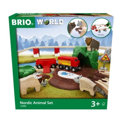 Set ferroviario con animali nordici